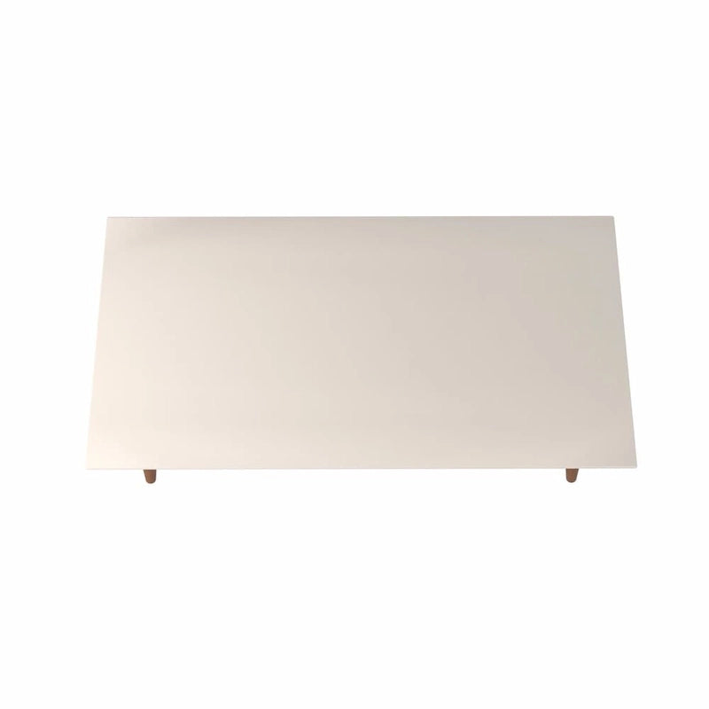 17h52 Table basse rectangulaire haute avec pieds évasés