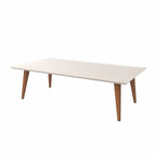 17h52 Table basse rectangulaire haute avec pieds évasés