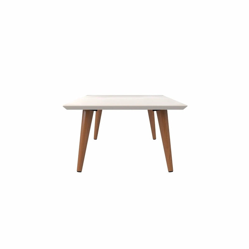 17h52 Table basse rectangulaire haute avec pieds évasés