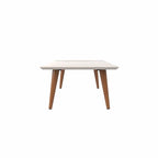 17h52 Table basse rectangulaire haute avec pieds évasés