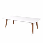 17h52 Table basse rectangulaire haute avec pieds évasés