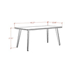17h52 Table basse rectangulaire haute avec pieds évasés