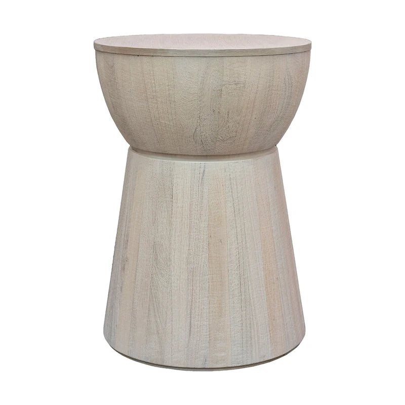 Table d'appoint sculptée en bois par