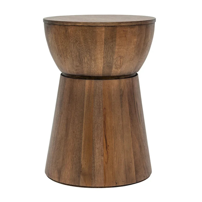 Table d'appoint sculptée en bois par