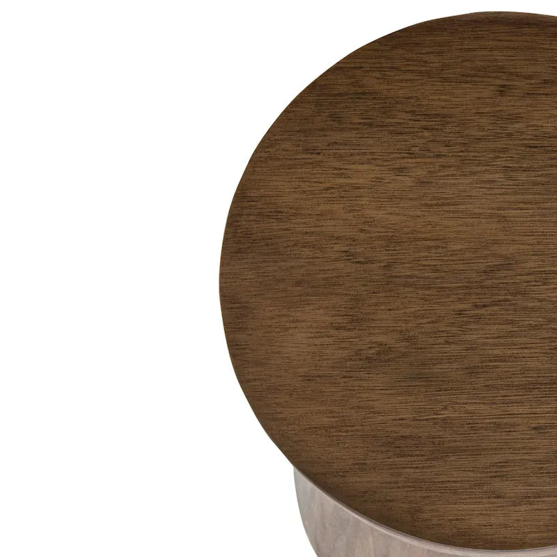 Table d'appoint sculptée en bois par