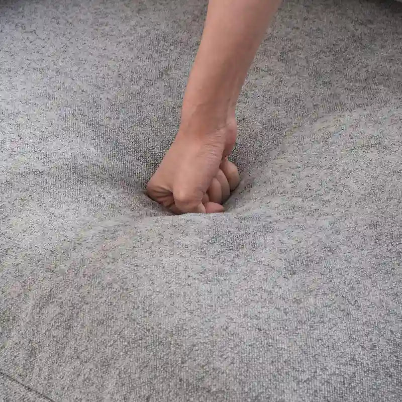 Canapé d'angle modulable 5 pièces avec pouf