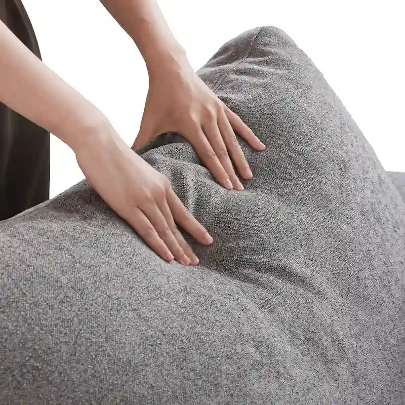 Canapé d'angle modulable 5 pièces avec pouf