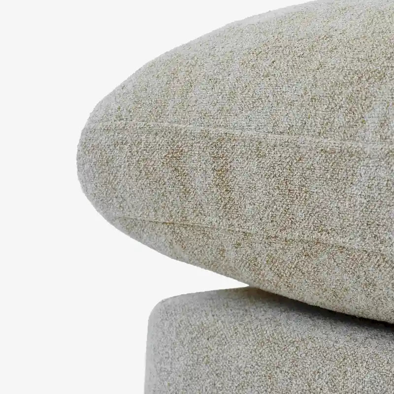 Canapé d'angle modulable 5 pièces avec pouf