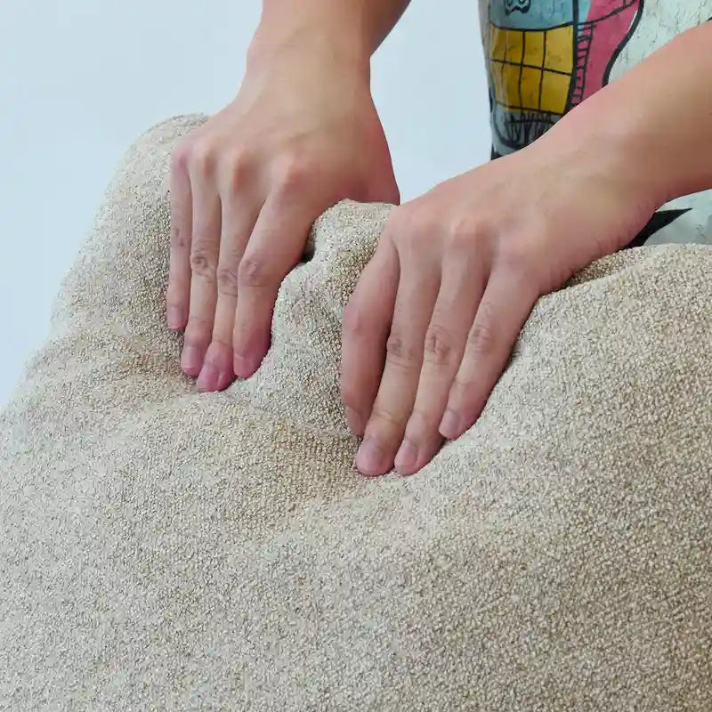 Canapé d'angle modulable 5 pièces avec pouf