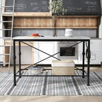 Îlot de cuisine contemporain blanc et or de 58 pouces de large avec plateau en marbre par