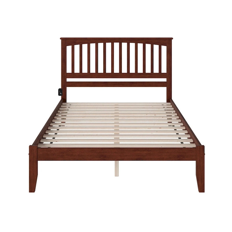 Lit plateforme King en noyer