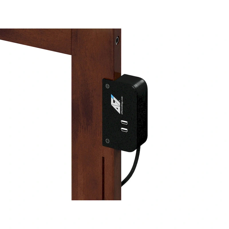 Lit plateforme King en noyer