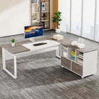 Bureau de direction en L avec classeur