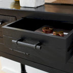 Console 3 tiroirs avec pieds tournés — 23.5" la. x 13" P x 29.5" H