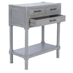 Console 3 tiroirs avec pieds tournés — 23.5" la. x 13" P x 29.5" H