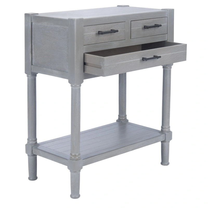 Console 3 tiroirs avec pieds tournés — 23.5" la. x 13" P x 29.5" H