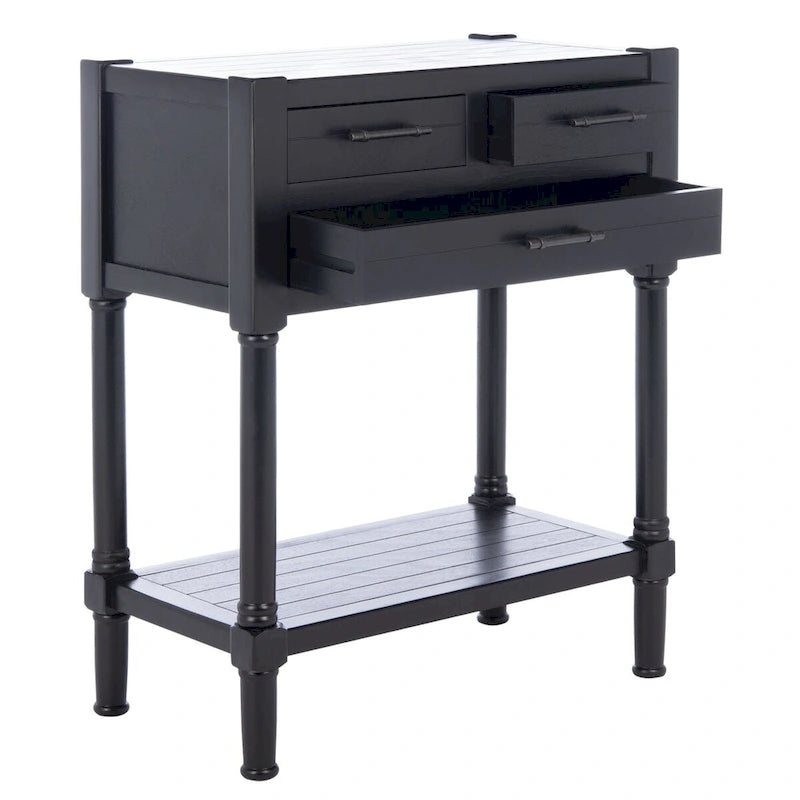 Console 3 tiroirs avec pieds tournés — 23.5" la. x 13" P x 29.5" H