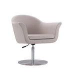 Fauteuil d'appoint pivotant réglable en métal brossé tissé