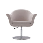 Fauteuil d'appoint pivotant réglable en métal brossé tissé