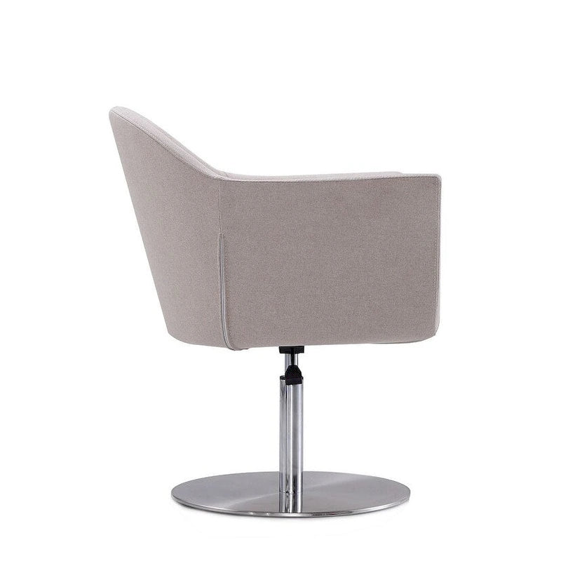 Fauteuil d'appoint pivotant réglable en métal brossé tissé