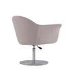 Fauteuil d'appoint pivotant réglable en métal brossé tissé