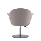 Fauteuil d'appoint pivotant réglable en métal brossé tissé