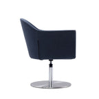 Fauteuil d'appoint pivotant réglable en métal brossé tissé