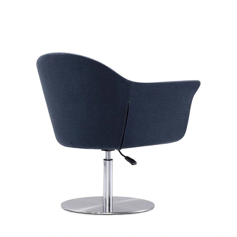 Fauteuil d'appoint pivotant réglable en métal brossé tissé