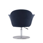 Fauteuil d'appoint pivotant réglable en métal brossé tissé