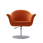 Fauteuil d'appoint pivotant réglable en métal brossé tissé