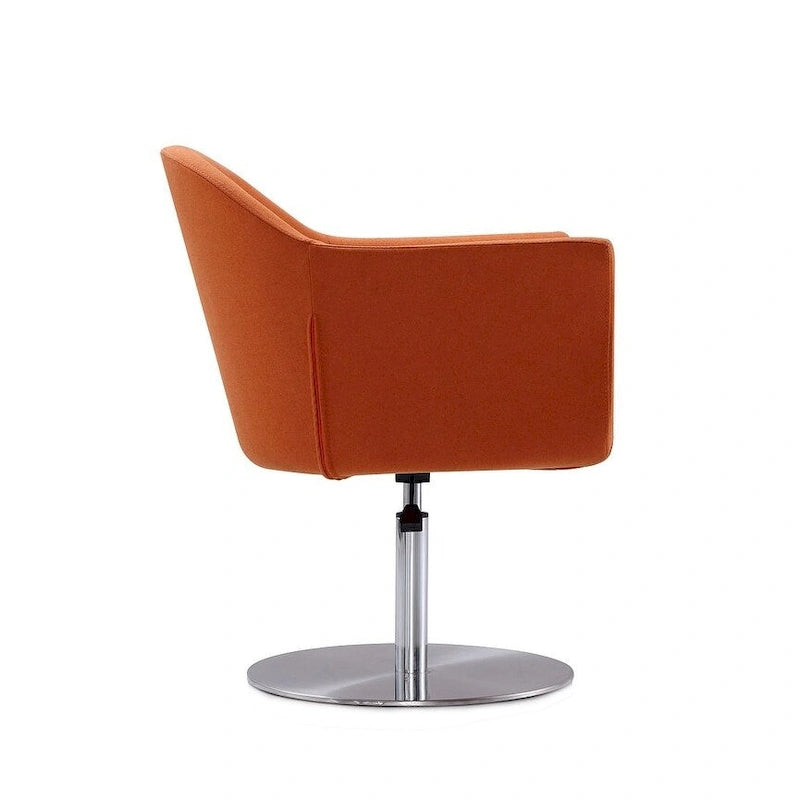 Fauteuil d'appoint pivotant réglable en métal brossé tissé