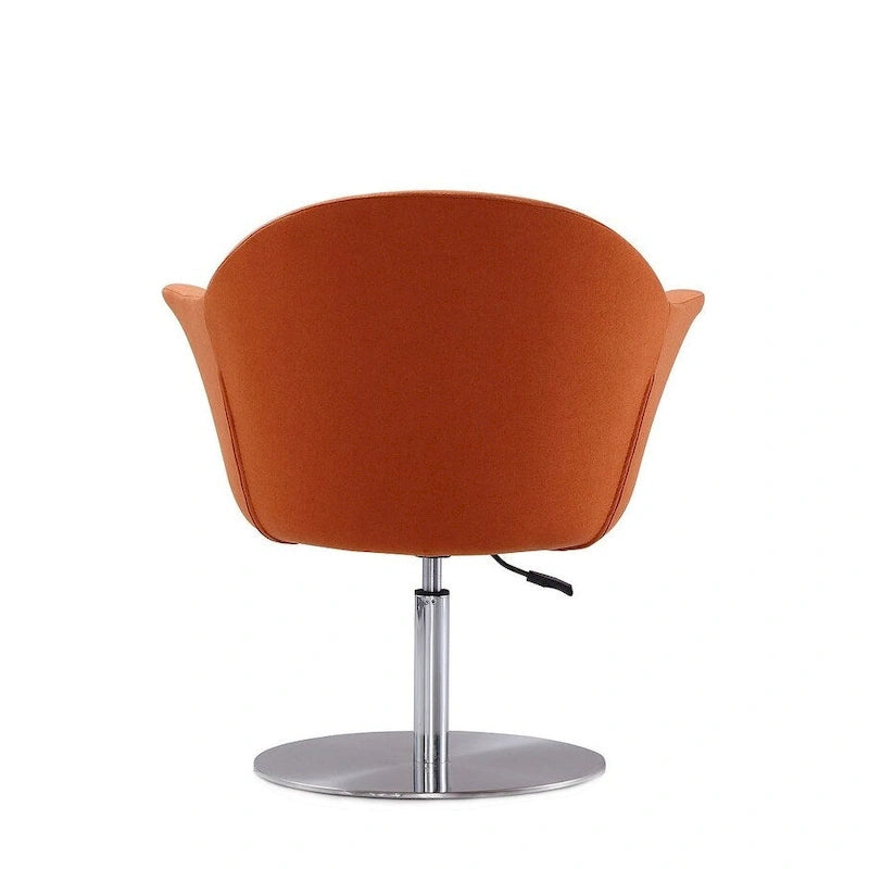 Fauteuil d'appoint pivotant réglable en métal brossé tissé