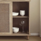 Buffet bahut de rangement Accent en rotin naturel (Lot de 2)