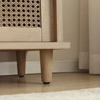 Buffet bahut de rangement Accent en rotin naturel (Lot de 2)