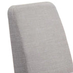 Lot de 2 chaises de salle à manger modernes en bois, sièges rembourrés, pieds fuselés, gris