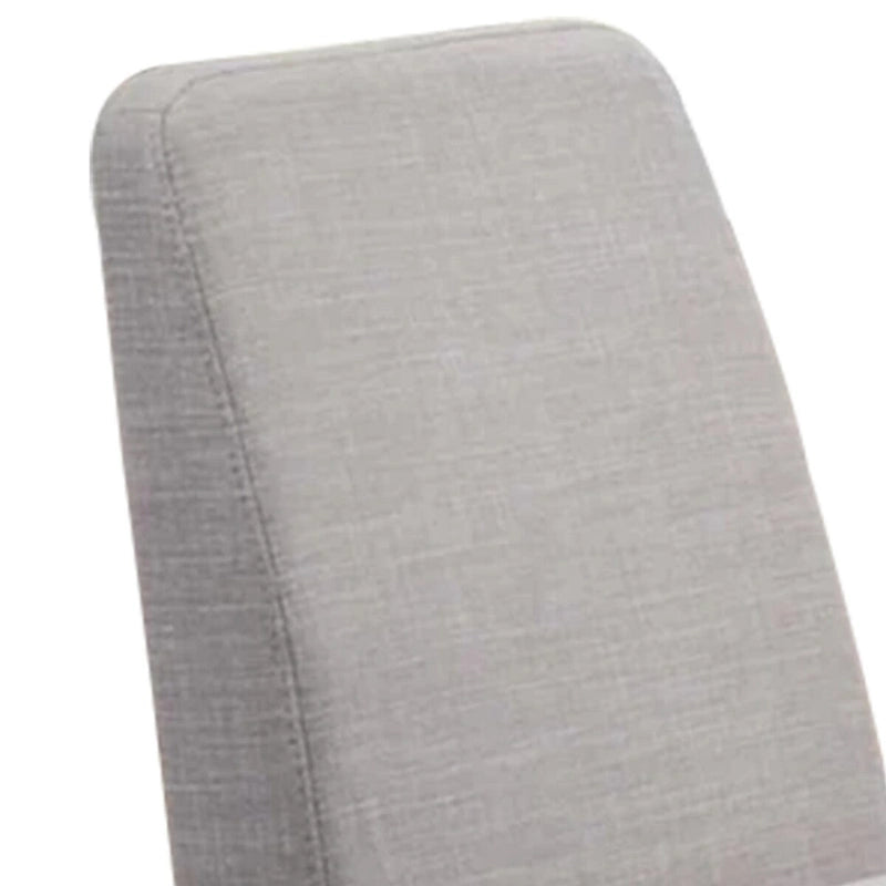Lot de 2 chaises de salle à manger modernes en bois, sièges rembourrés, pieds fuselés, gris