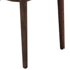 Lot de 2 chaises de salle à manger modernes en bois, sièges rembourrés, pieds fuselés, gris