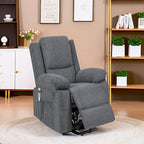 Fauteuil inclinable releveur électrique grande taille robuste avec massage et chauffage pour personnes âgées