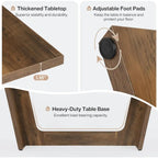 Table à manger en bois de 180 cm, grande table de salle à manger pour 6 à 8 personnes, table de cuisine