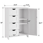Meuble de Rangement Salle de Bain - 11.9P x 21.9L x 32H